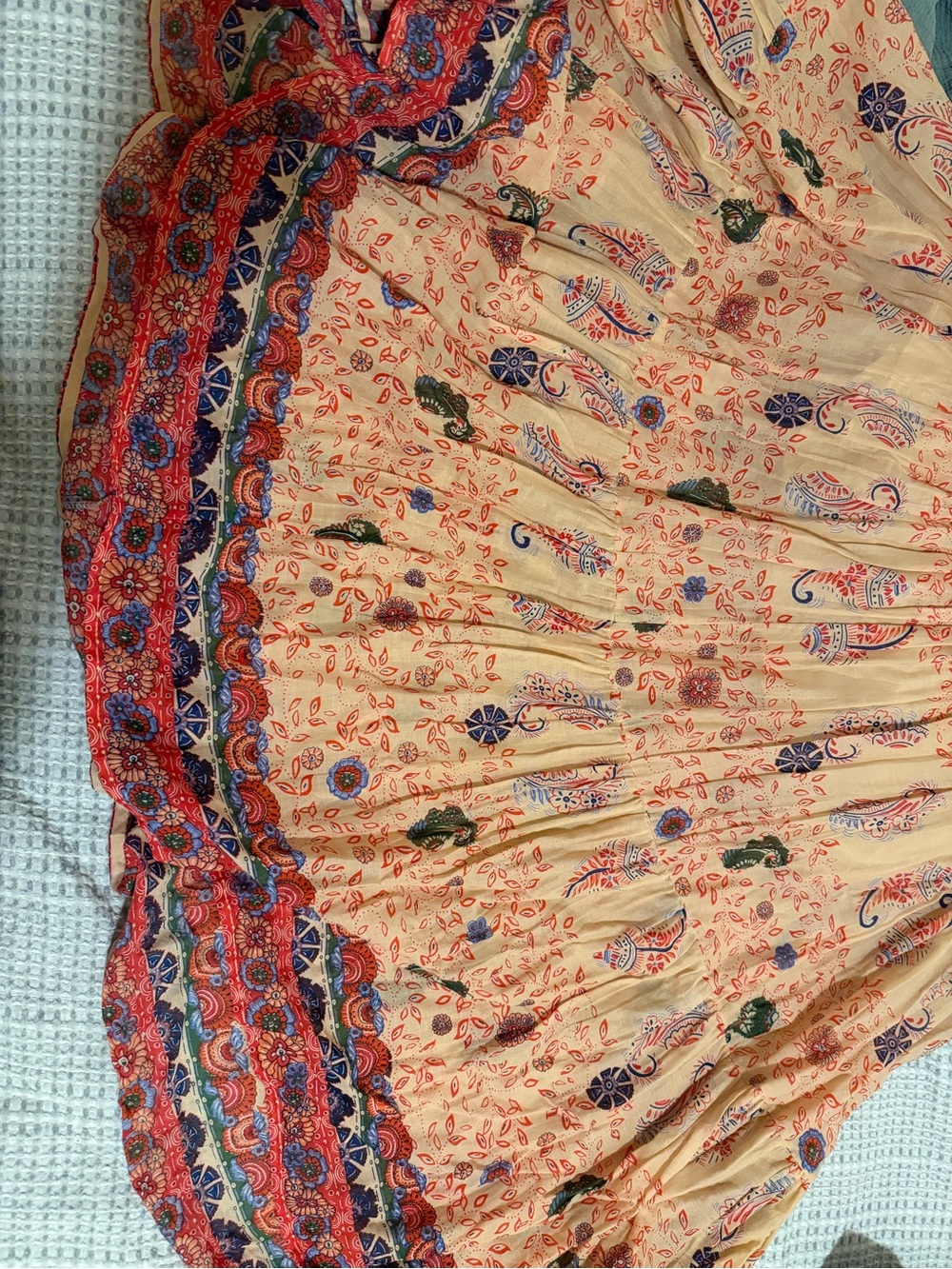 RAGA Peach Floral Paisley Halter Maxi Dress - Picture 9 of 10